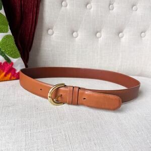 Vintage British Tan Wide Coach Belt Size Large